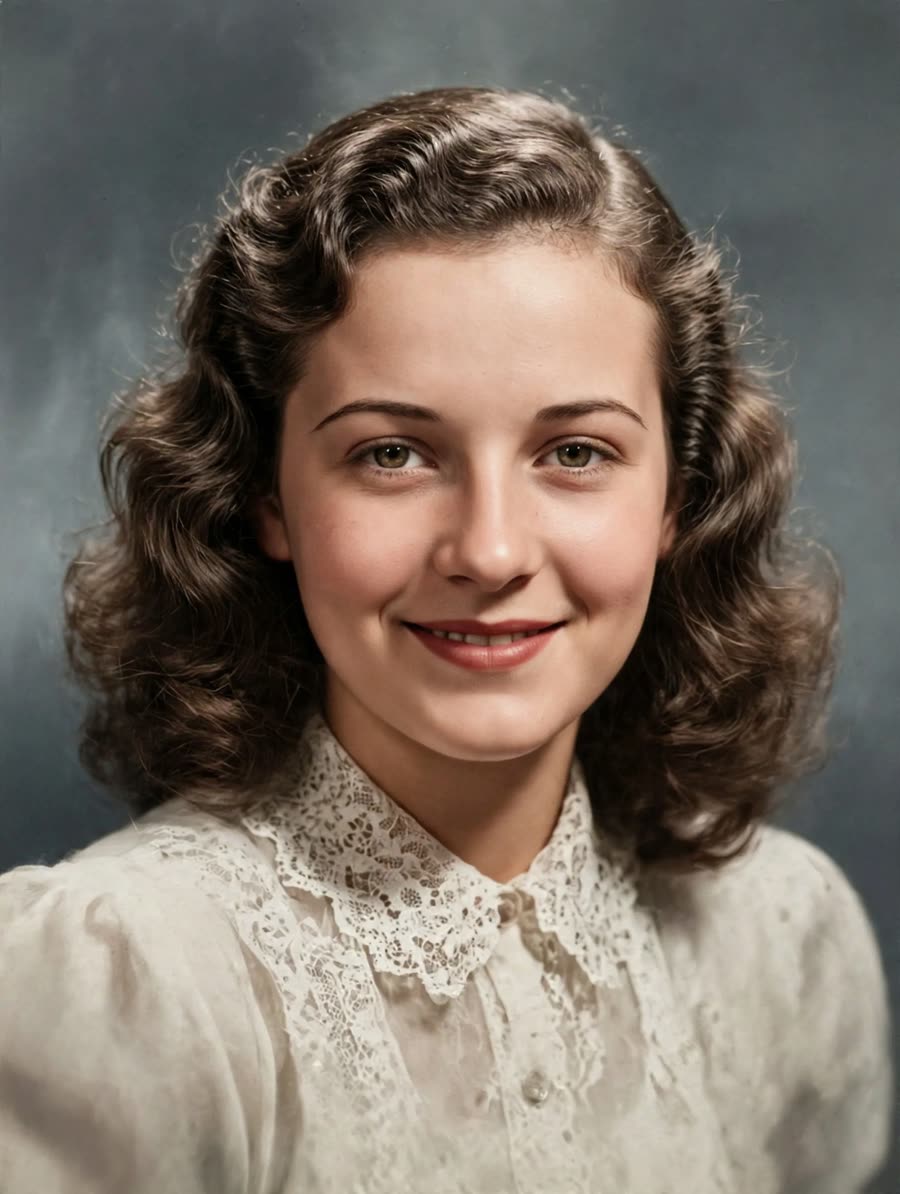 Fictional grandma-1940 restored photo