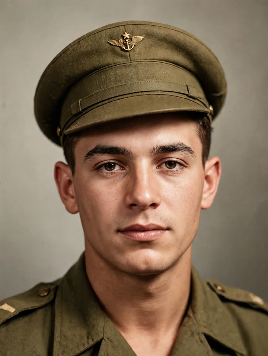 Fictional soldier-1944 restored photo